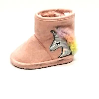The Children's Place Toddler Girls My Little Pony Boots Pink Pull On Faux Fur 5 • $5.99