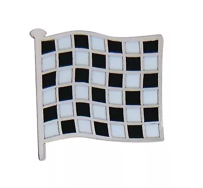 Checkered Flag Motor Racing Pin Badge  • £6.25