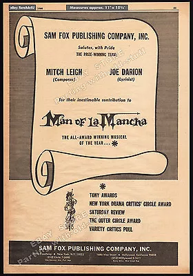 MAN OF LA MANCHA__Original 1966 Trade Print AD / Poster__MITCH LEIGH__JOE DARION • $9.99