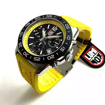 Men's Luminox Pacific Diver Chronograph Yellow Strap Swiss Watch 3145 • $542.79