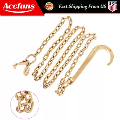 5/16 X 10 FT Grade 70 Tow Chain 15  Mini J Hook Recovery Wrecker Axle • $40.83