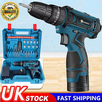 CONENTOOL 3-in-1 Cordless Drill Driver 18V Hammer Drill Combi 40Nm With Battery • £21.99