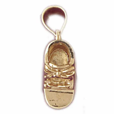 New 14K Gold 3D Baby Shoe Charm • £297.25
