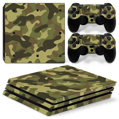 $10.22 • Buy PS4 Pro Woodland Camo Vinyl Skin Sticker For Console Controller  -Camouflage
