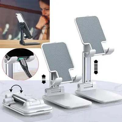 Mobile Phone Holder Stand Desktop Portable Table Desk Mount For IPhone IPad Tab • £6.59