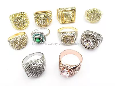 Wholesale Rings 24pcs Gold Silver Plated Men Rings Woman Unisex Jewelry • $27.99
