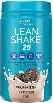 GNC Total Lean Lean Shake 25 Hunger Satisfying Powder - Cookies & Cream 1.83 Lb • $56.99