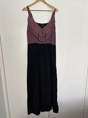 City Chic Size XS 14 Maxi Dress Black Pink  • $20