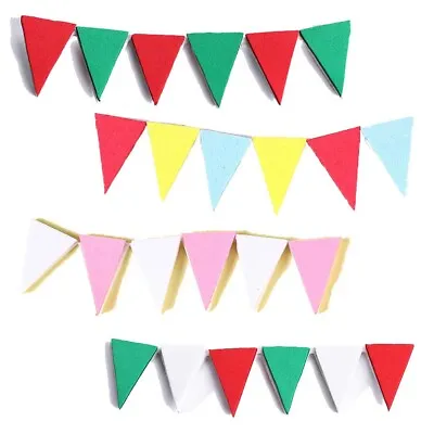 3PC 1:12th Dolls House Miniature Christmas Triangle Flag Party Decor Accessories • £2.99