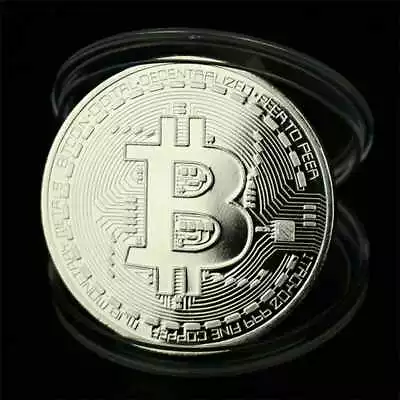 $9.99 • Buy Silver Bitcoin Collectors Coin In Protective Capsule