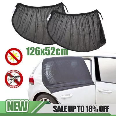 2x Universal Car Sun Mesh Blind Rear Window UV Protector Sun Shade For Baby Kids • £3.88