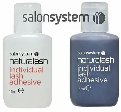 £4.99 • Buy Salon System Semi-Permanent Individual Eyelash Adhesive Clear Or Black Glue 15ml
