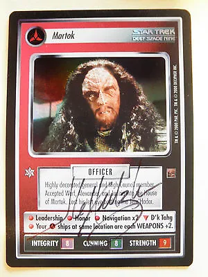 Autographed  Star Trek Ccg - Martok  (J.G. Hertzler) Signature In Text Box • $40