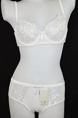 $23.99 • Buy E Et D R077 Underwire Bra Set Creamy White 12 14 16 18 B C D