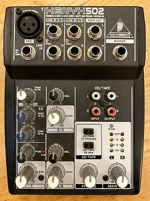 £25 • Buy Behringer Xenyx 502 Mixer With Behringer Power Supply