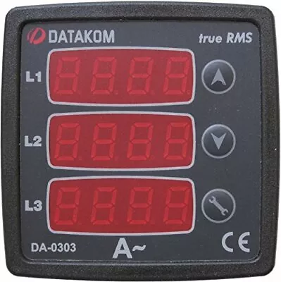 DATAKOM DA-0303 Digital Ammeter Panel (3 Phase) 170-275V Power Supply • $85