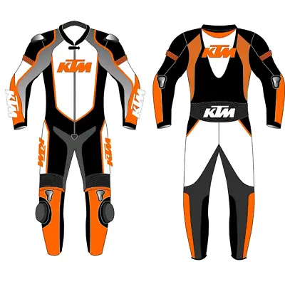 Motorcycle Ktm Racing Leather Suit-MotoGp-CE Approved Protectors • $399.99