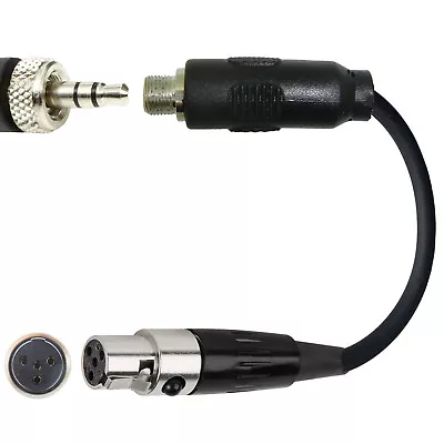 3.5mm Jack Plug Microphone Adapter For Shure TA4F 4 Pin Mini XLR Transmitter TX • £17.99