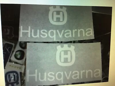 Husky Husqvarna Vintage Motorcycle Tank Decal Set Logo White 75-77 Style 1 Pair • $51.37