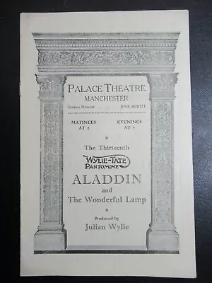 1928 ALADDIN PANTOMIME - Palace Theatre Manchester Programme • £10