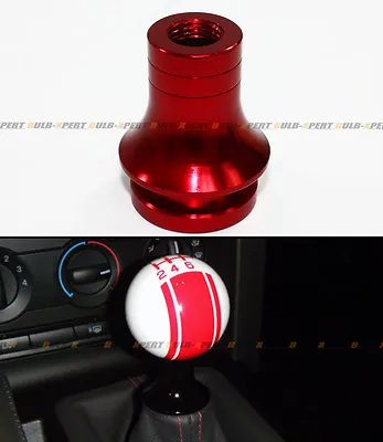 Anodized Red Aluminum Shift Gear Knob Shift Boot Retainer For Ford Focus Mustang • $11.95