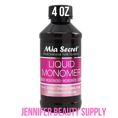 Mia Secret Professional Acrylic Nail System Liquid Monomer 4 Oz Jennifer Beauty • $13.90