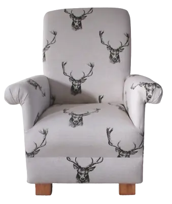 Fryetts Stag Fabric Child's Chair Kids Charcoal Deer Nursery Grey Armchair New • £125.95