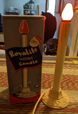 Vintage Mid Century Royalite Christmas Candle Light For Window In Box • $23.75