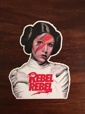 Princess Leia / David Bowie Sticker / Star Wars Sticker Ziggy Stardust Sticker • £3.85
