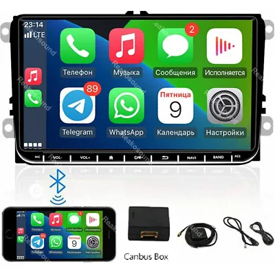 9  Android 13 Carplay Car Stereo Radio GPS For VW Golf Polo MK5 MK6 Jetta Passat • $95.99