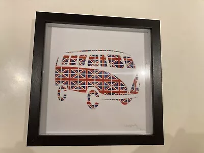 “ VW Splitty” Split Screen Kombi Union Jack Picture In Box Frame • $75