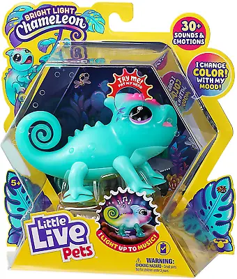 Little Live Pets Chameleon - Interactive Color-Changing Light-Up Toy With 30+ So • $26.66