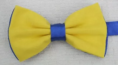 Ukraine Colours Bow Tie - Blue & Yellow Cotton Hand Made • £10