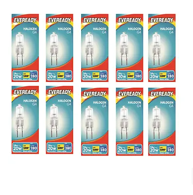 £4.25 • Buy 10x G4 Halogen Capsule Bulbs Replace Bulb Light Lamp Warm White 232 14W(20W) 12V