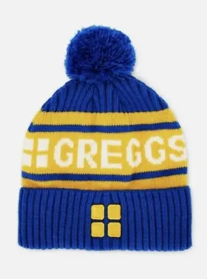 £9.99 • Buy Greggs Primark Blue Bobble Beanie Hat  Xmas  Present Secret Santa Novelty Gift