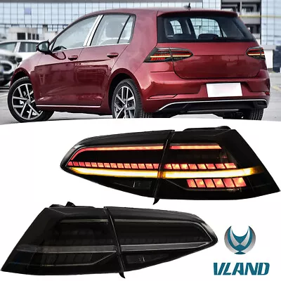 Pair For 2015 2016 2017 Volkswagen VW Golf 7 MK7 GTI Smoked LED Tail Lights Lamp • $189