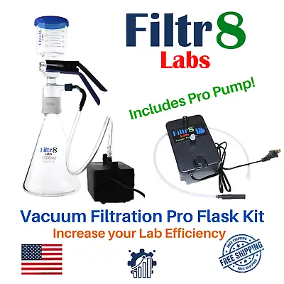 Fast And Hands-Free Vacuum Filtration Kit | Filtr8 Sand Core Flask With Pro Pump • $159.99