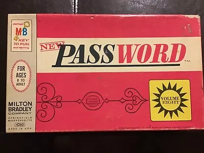 Password Game By Milton Bradley Vintage 1966 Good Condition $9 Ship  • $9.99