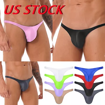 US_Men G-string Briefs Thong Bikini Underwear Sexy T Back Pouch Panties Swimwear • $8.09