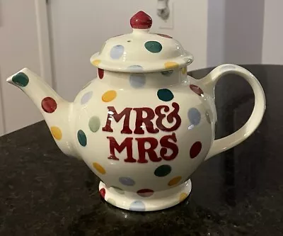 Emma Bridgewater “Mr & Mrs” Polka Dot Teapot~ Made In England~ MINT • $51.95