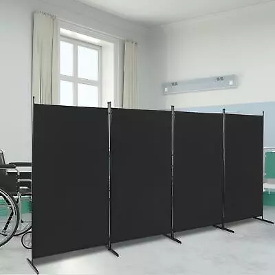 4 Panel Folding Room Divider Modern Metal Privacy Screen Partition Home Office • $49.59