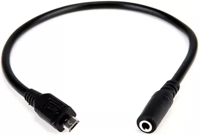 E1003 3.5Mm Female 3 Pole Aux Audio Jack To Micro USB B 5 Pin Male Adapter Cable • $12.90