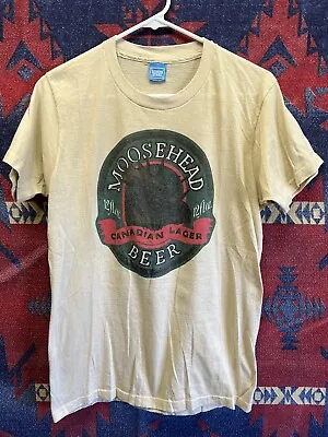 Vintage Moosehead Lager Beer Shirt S/M Single Stitch Screen Stars 70s 80s • $19.99