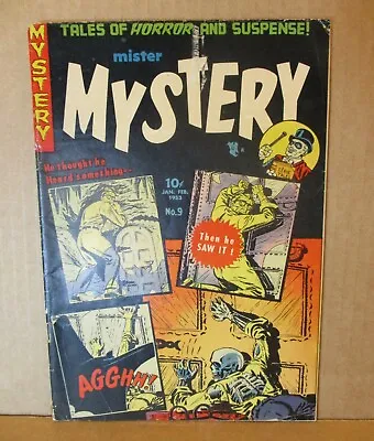 Mister Mystery 9 MAN TURNED INTO SKELETON 1953 Aragon Horror Mr Mortellaro Art • $379.95