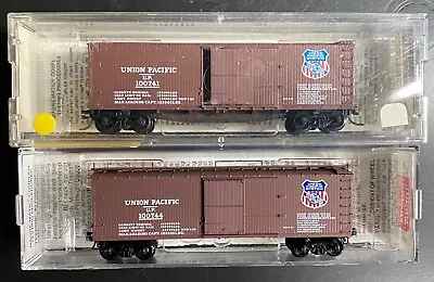 N Scale Micro-trains Union Pacific Set/2 Box Car 42070 #100741 39210 #199744 • $31.95