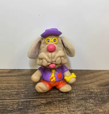 Vintage Wrinkles The Dog 3.5  Rubber Finger Puppet W/Soft Ears Puppy LJN Toys • £5.78