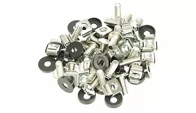 20 Pack M6 Rail U2 U4  Case Clips  Cage Nuts Washers 19inch Rack Bolts & Washers • £5.62