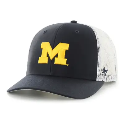 Michigan Wolverines '47 Brand Navy Blue Trucker Snapback Adjustable Hat • $32.99