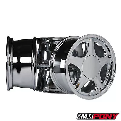 Pony Wheel Set - 17x8 - 5x114.3 - Chrome For 1979-93 Mustang • $1185.59