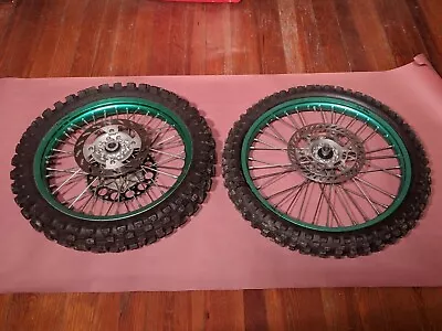 $504 • Buy 04-05 Kawasaki KX250F RMZ250 Front Rear Wheel Tire Set Pro Wheel Rims
